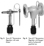 Bezpośredniego działania, wykonanie końcówki do wspawania .PN25,Tmax=200stC Regulator temperatury Typ 43-7 dn 15